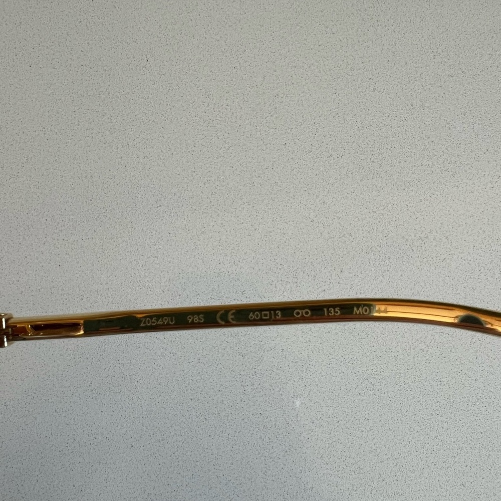 Louis Vuitton Z0549U Gold Metal Navigator Sunglasses Brown Gradient Lens - Picture 8 of 8